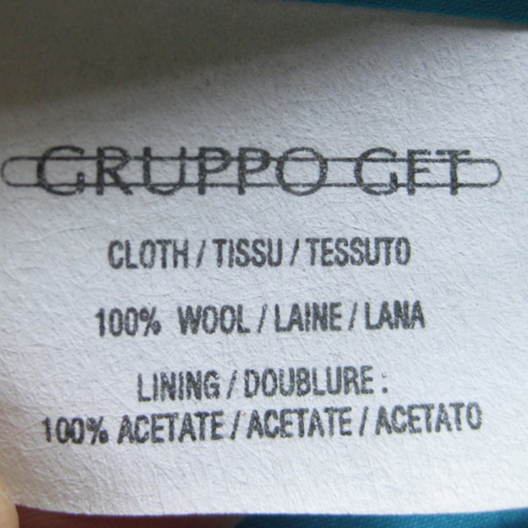 NWT Emanuel Ungaro jacket 8P $385 Aqua Pure wool Blue Short Light New - Picture 7 of 7